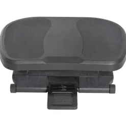Reposapiés Homcom 0-30º 3 niveles de altura ajustable negro 10-16,5x45x34 cm