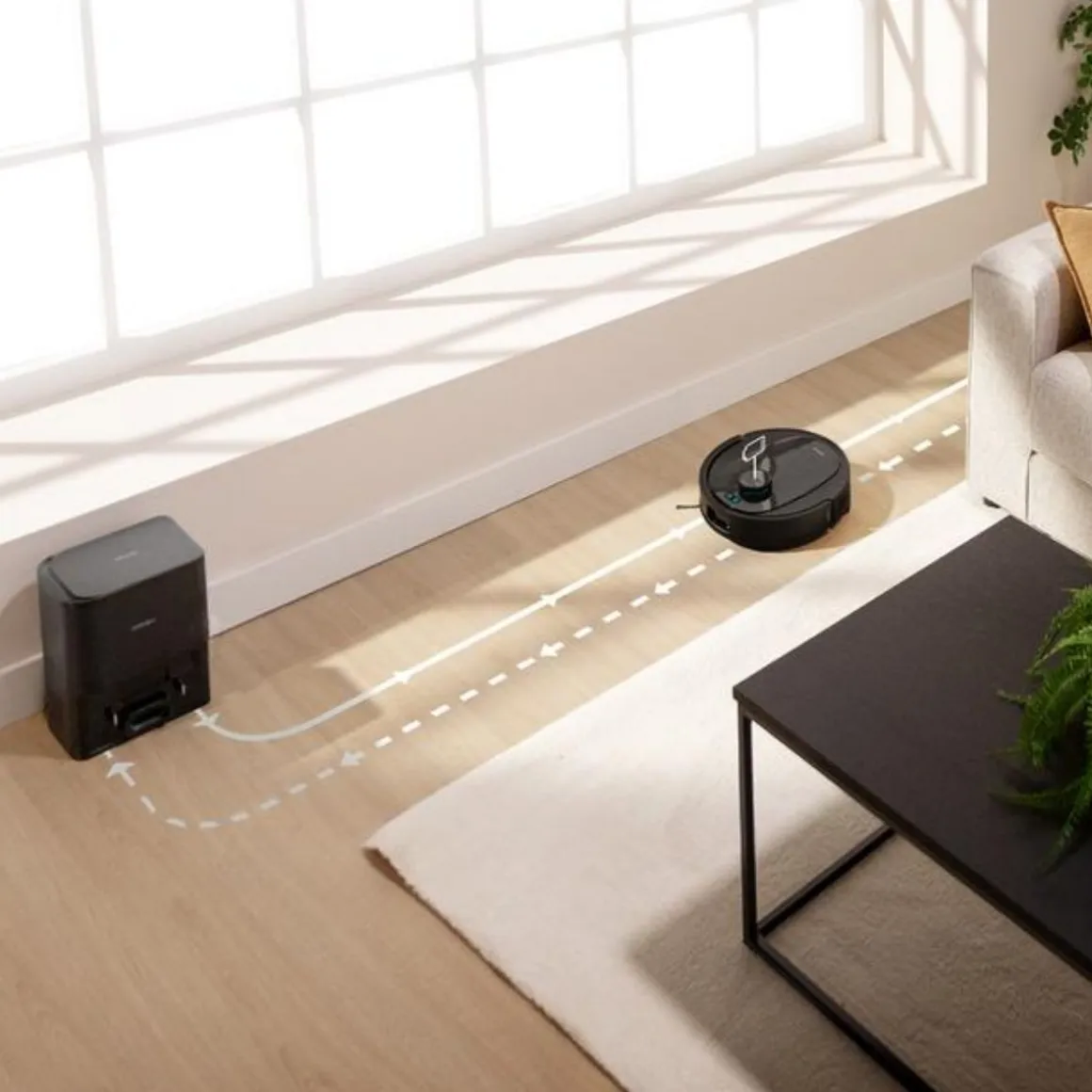 Robot aspirador Cecotec Conga Y80 base de autovaciado con IA WiFi negro