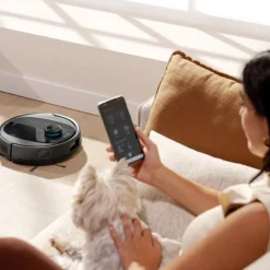 Robot aspirador Cecotec Conga Y80 base de autovaciado con IA WiFi negro