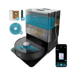 Robot aspirador Cecotec Conga X70 15000Pa 4 en 1 base autovaciado WiFi negro