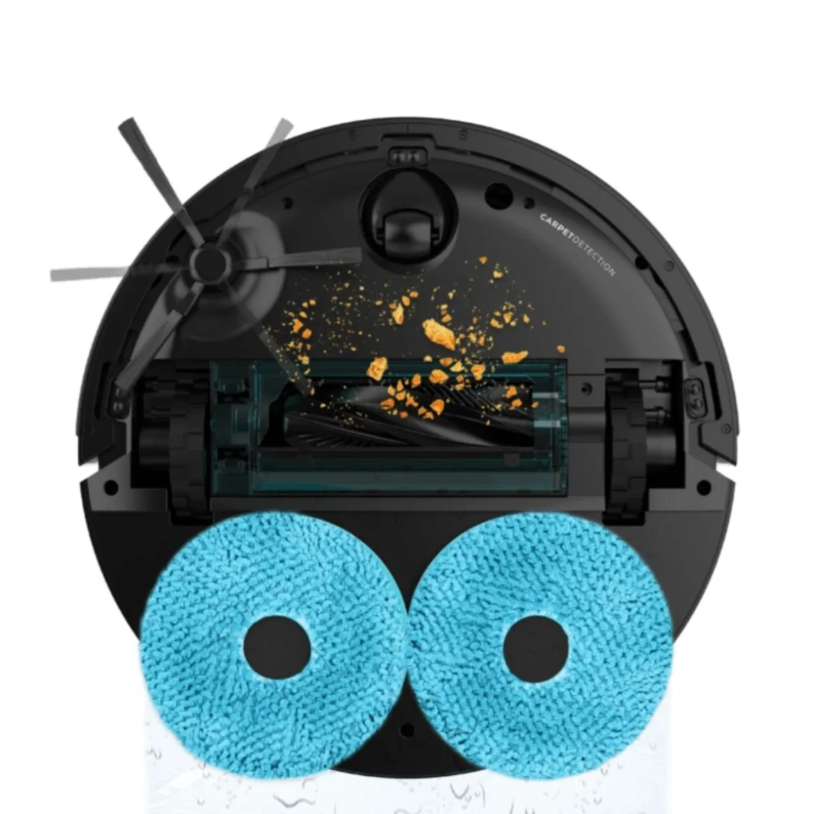 Robot aspirador Cecotec Conga X70 15000Pa 4 en 1 base autovaciado WiFi negro