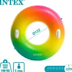 Rueda hinchable gigante Intex con asas +9A Whirl Tube Ø122 cm