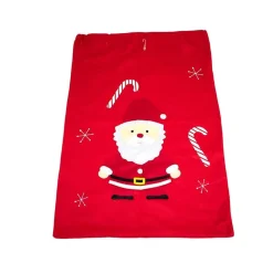 Saco navideño Papá Noel rojo 75x50 cm