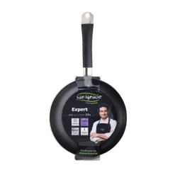 Sartén San Ignacio Expert aluminio prensado antiadherente negro
