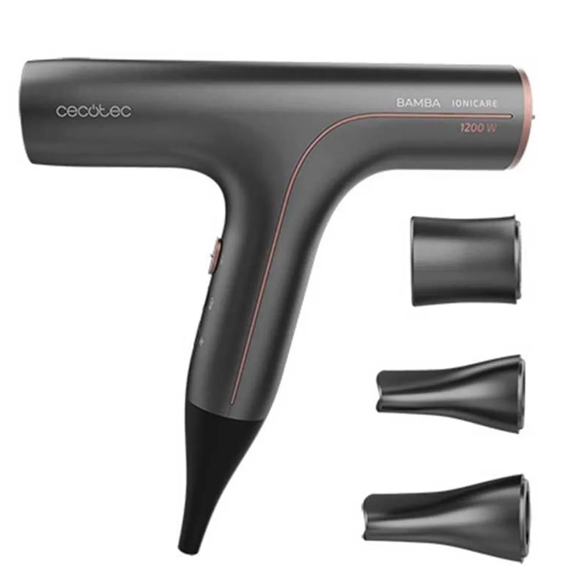 Secador de cabello Cecotec Bamba IoniCare 6000 RockStar Soft 1200W motor digital con accesorios