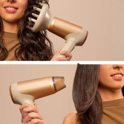 Secador de pelo Cecotec IoniCare Power&Go Heaven plegable con accesorios beige