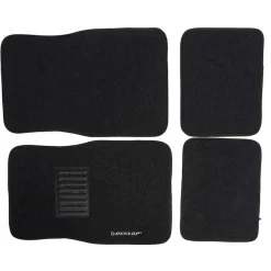 Set 4 alfombrillas de coche Dunlop negro