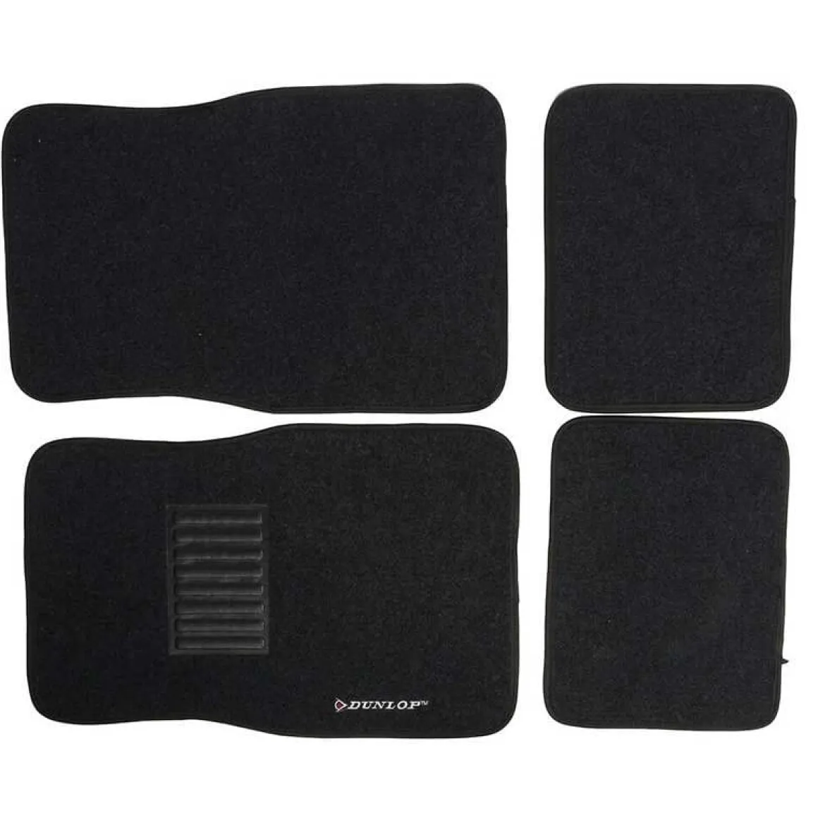 Set 4 alfombrillas de coche Dunlop negro