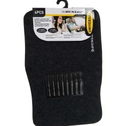 Set 4 alfombrillas de coche Dunlop negro