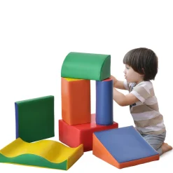 Set de 7 bloques de construcción Homcom psicomotricidad 1-3 años multicolor