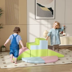 Set de 6 bloques de construcción Homcom psicomotricidad +1 año
