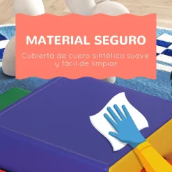Set de 4 bloques de construcción Homcom 1-3A 39x150x50 cm