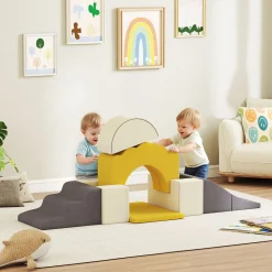 Set de 7 bloques de construcción Aiyaplay fundas terciopelo +5 meses