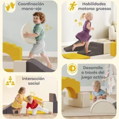 Set de 7 bloques de construcción Aiyaplay fundas terciopelo +5 meses