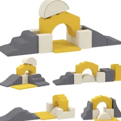Set de 7 bloques de construcción Aiyaplay fundas terciopelo +5 meses