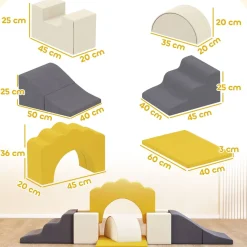 Set de 7 bloques de construcción Aiyaplay fundas terciopelo +5 meses