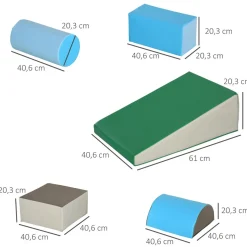 Set de 5 bloques de construcción Homcom 1-3 años