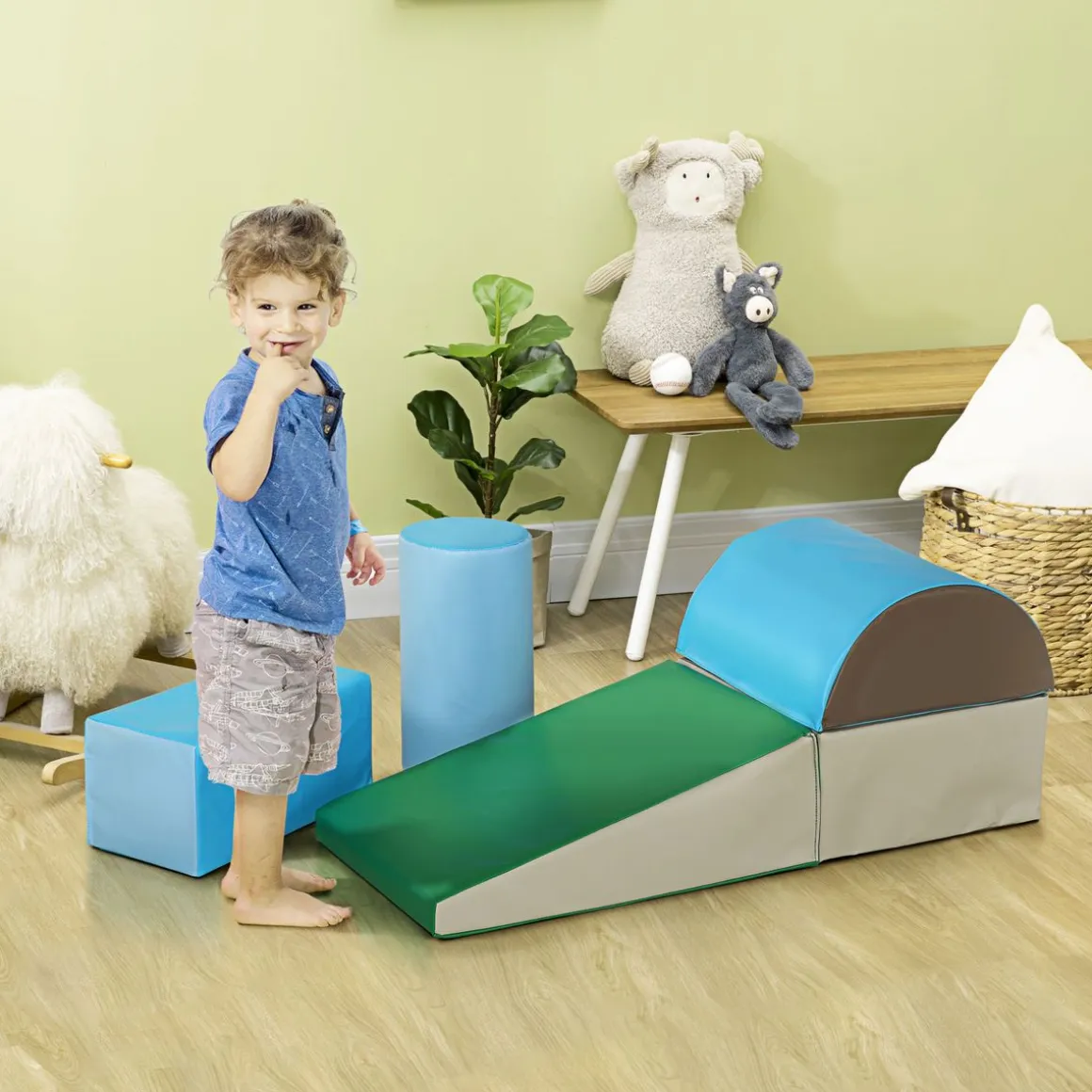 Set de 5 bloques de construcción Homcom 1-3 años