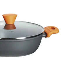Set de 2 cacerolas Wind antiadherente aluminio naranja Ø26/Ø28 cm