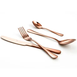 Set de 24 cubiertos Celebrart Quid 6 comensales cobre