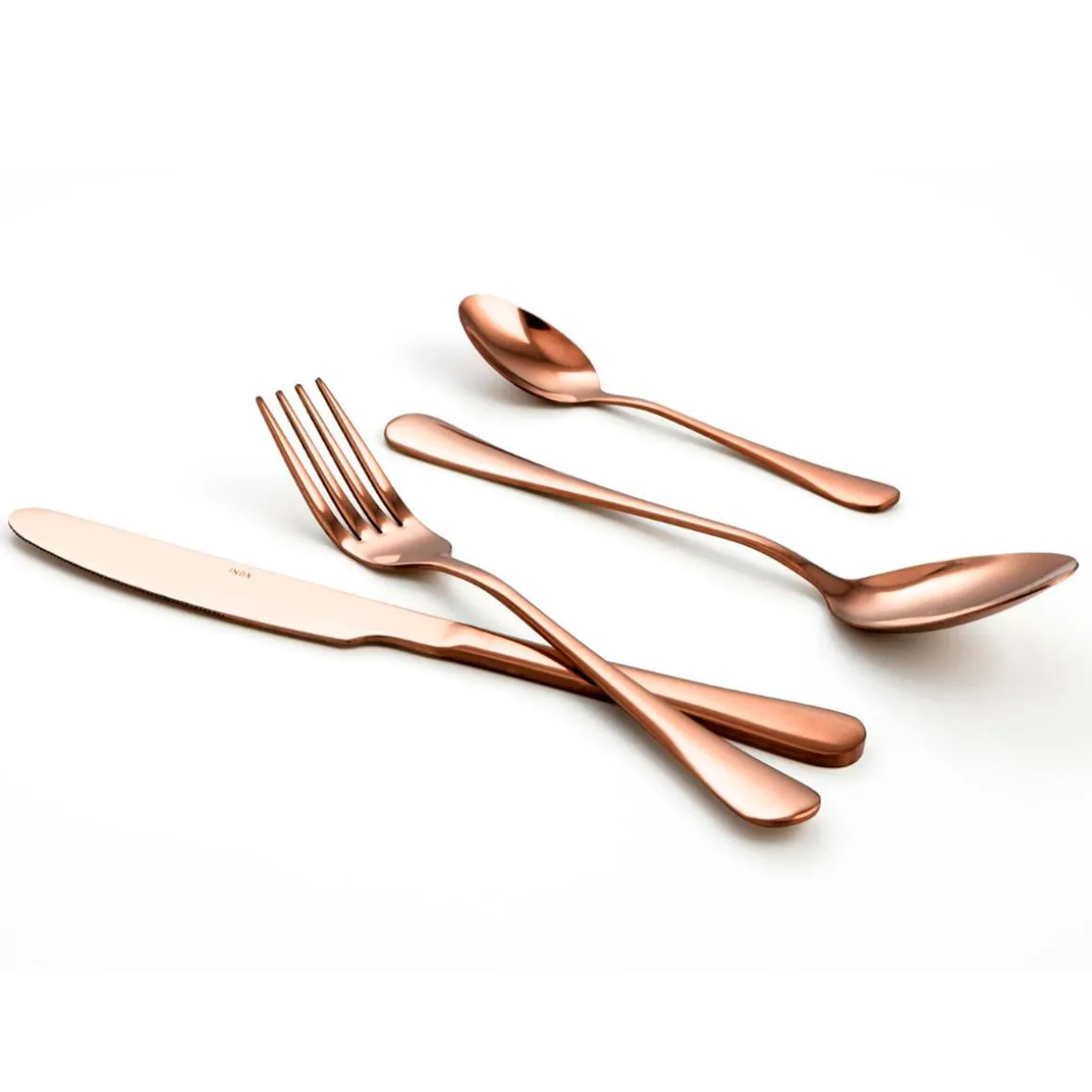 Set de 24 cubiertos Celebrart Quid 6 comensales cobre
