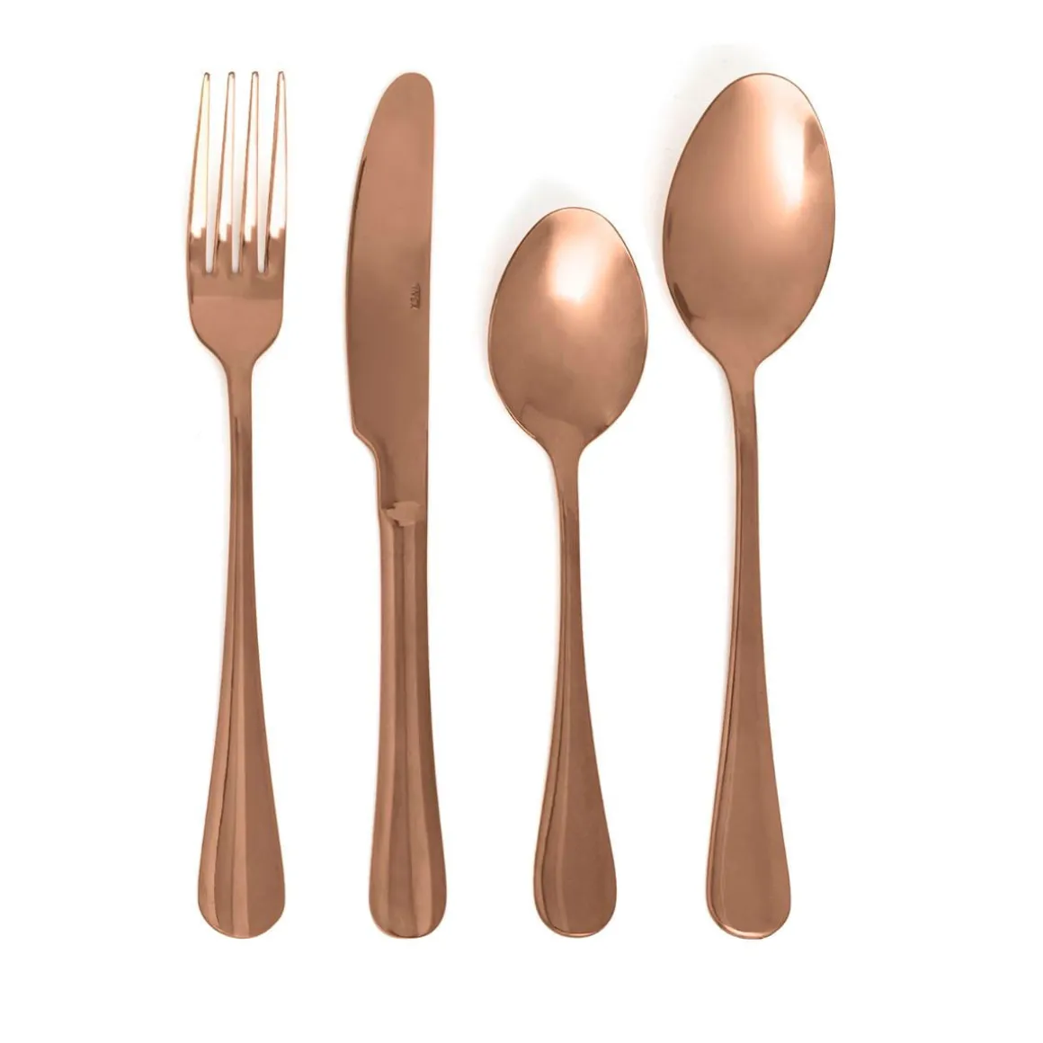 Set de 24 cubiertos Celebrart Quid 6 comensales cobre