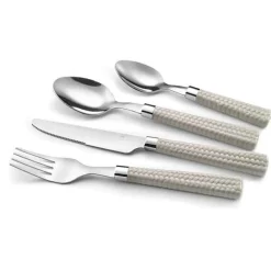 Set de 24 cubiertos Paille Amefa mango trenzado