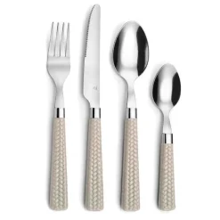 Set de 24 cubiertos Paille Amefa mango trenzado