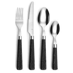 Set de 24 cubiertos Paille Amefa mango trenzado