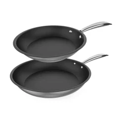 Set de 2 sartenes Cecotec Polka Classy 20-24 Bucket Steel acero inox negro Ø20/Ø24 cm