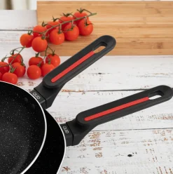Set de 2 sartenes Tentación Quid aluminio prensado negro Ø20/Ø24 cm