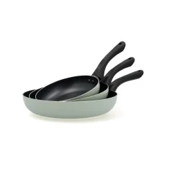 Set de 3 sartenes Tropic Quid aluminio estampado verde