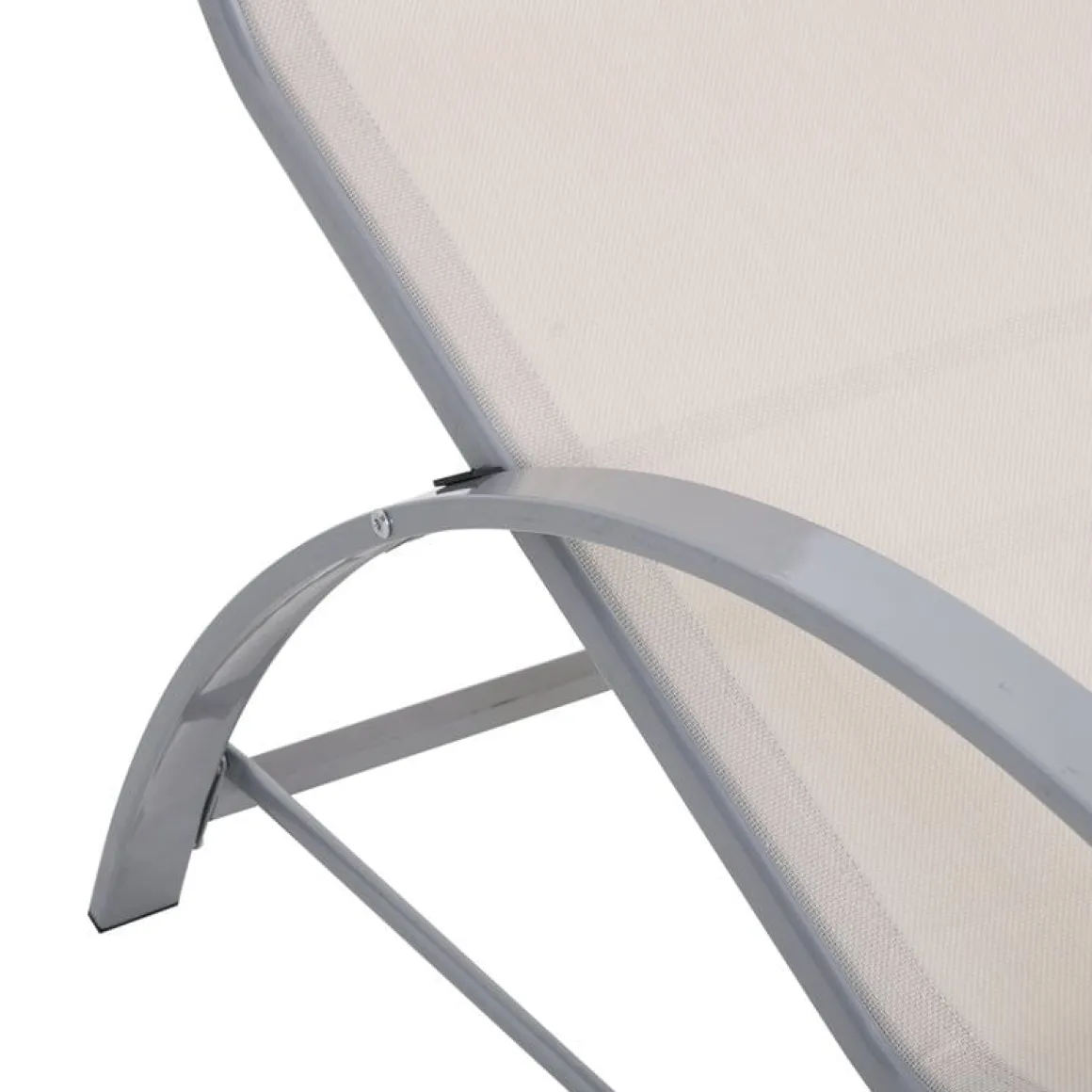 Set de 2 tumbonas+mesa de café Outsunny beige