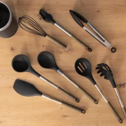 Set de 9 utensilios de cocina Cecotec Polka Excellence Force mango soft touch negro
