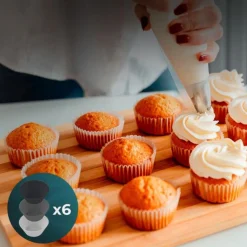 Set de accesorios de repostería Cecotec Cecofry SweetBake gris