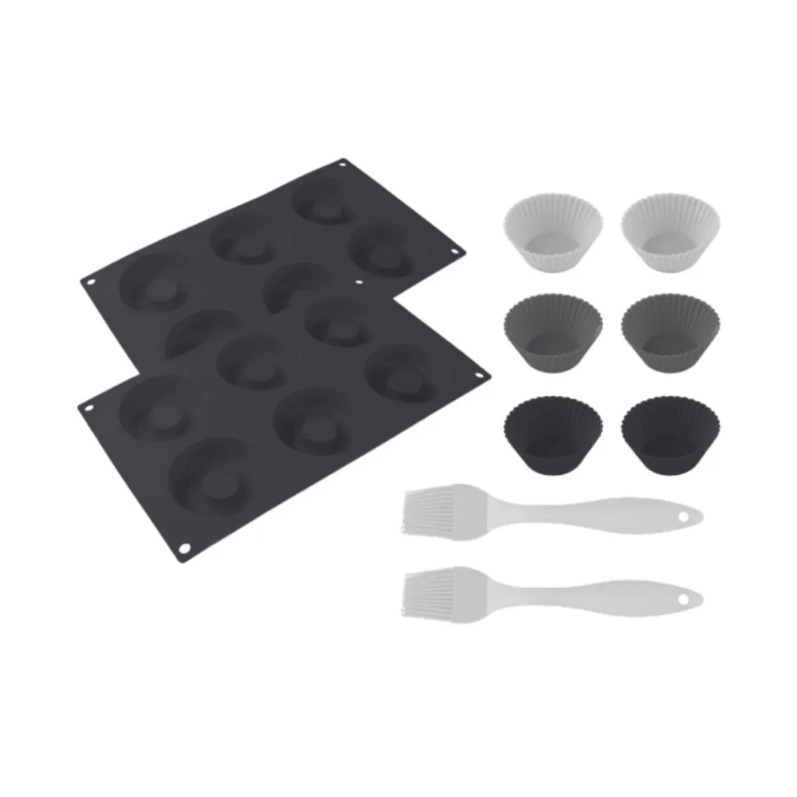 Set de accesorios de repostería Cecotec Cecofry SweetBake XL gris