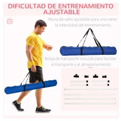 Set de entrenamiento PawHut para perros 4 piezas + bolsa de transporte blanco 95x95x65 cm
