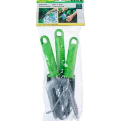 Set de herramientas de jardín Kinzo 3 piezas inox/verde
