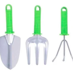 Set de herramientas de jardín Kinzo 3 piezas inox/verde