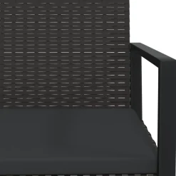 Set de jardín Anic 2 sillas + mesa auxiliar negro
