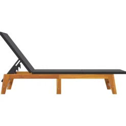 Set de jardín Prado 2 tumbonas + mesa auxiliar madera de acacia