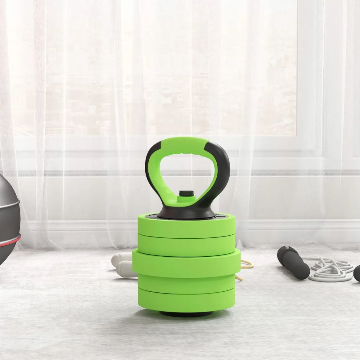 Set de mancuernas Bolu Sportnow 4 en 1 verde
