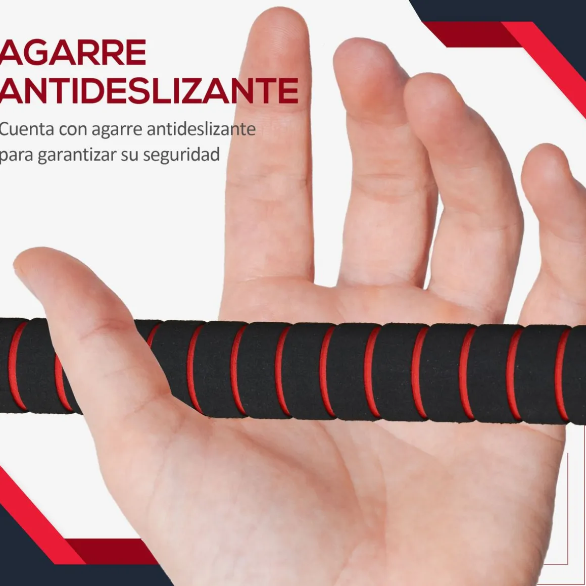 Set de mancuernas Homcom 2 en 1 25kg con barras negro