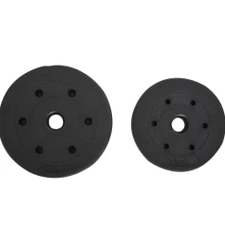 Set de mancuernas Homcom 2 en 1 25kg con barras negro