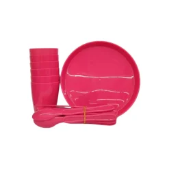 Set de picnic 31 piezas 6 cuchillos + 6 platos + 6 cucharas