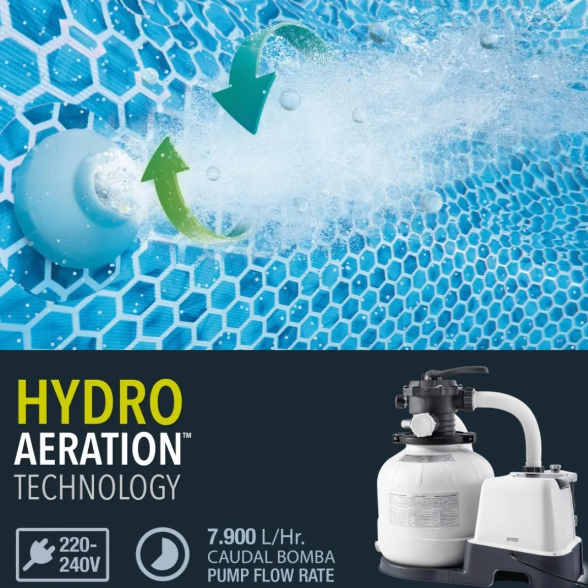Set de piscina depuradora + clorador Intex QX1200 piscinas hasta 32000L