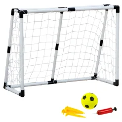 Set de portería de fútbol CB Toys con balón +6A blanco 101x135x59 cm