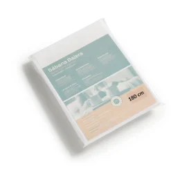Set de protector de colchón y 2 fundas de almohada Liso Luxury anti-ácaros y transpirable blanco