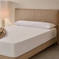 Set de protector de colchón con 2 fundas de almohada Rizo Luxury anti-ácaros y transpirable blanco