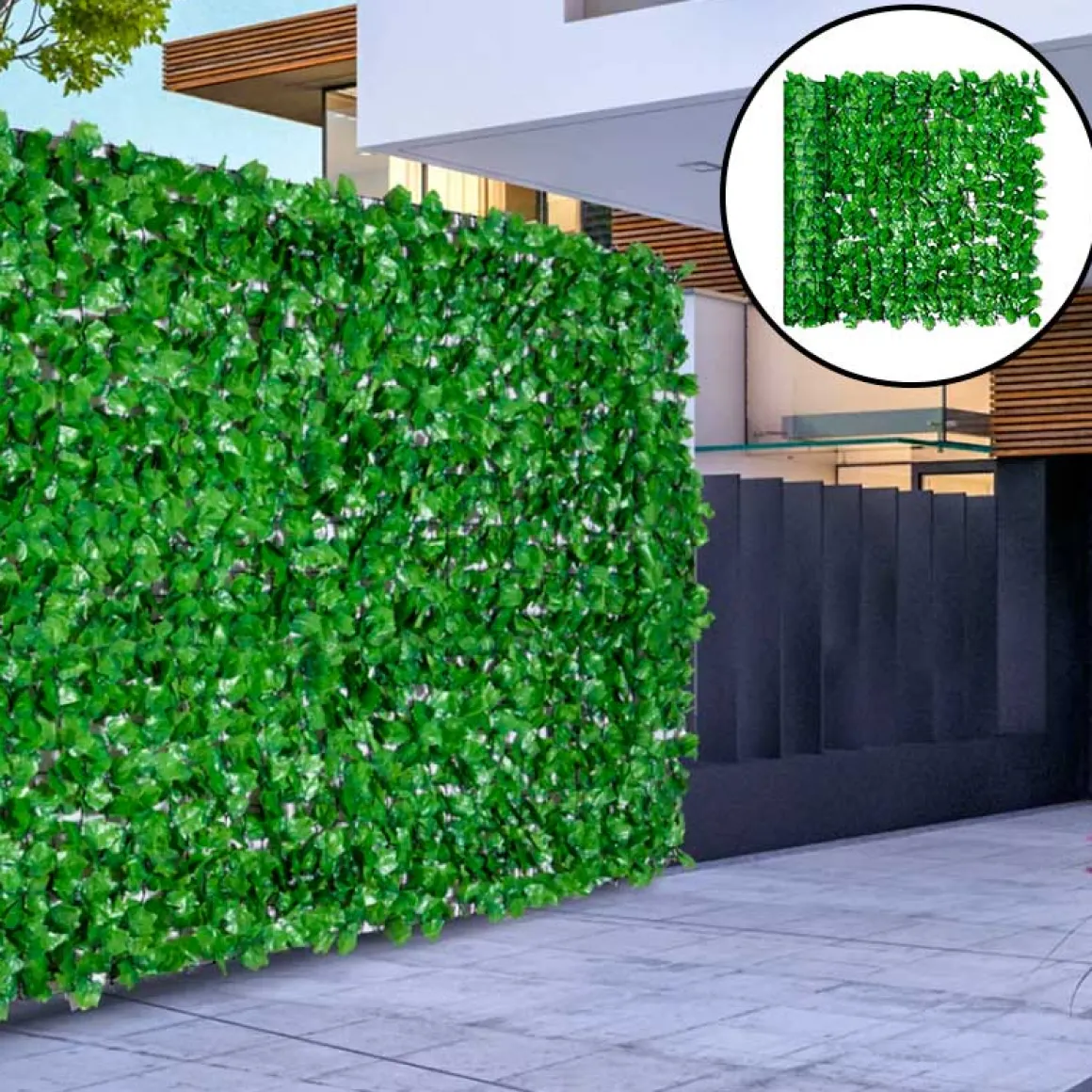 Seto artificial Outsunny en rollo verde claro 100x300 cm